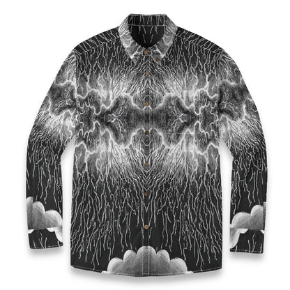 Men's Casual Lapel Long Sleeve Shirt|125GSM Cotton