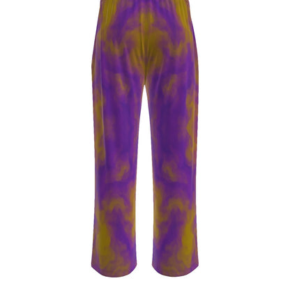 Unisex Knitted Fleece Wide Leg Pants