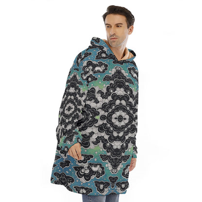 Unisex Sherpa Fleece Hoodie Blanket