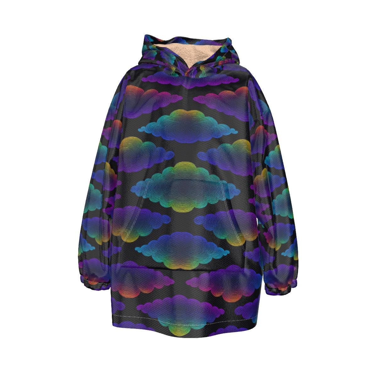 Unisex Kid's Sherpa Fleece Hoodie Blanket