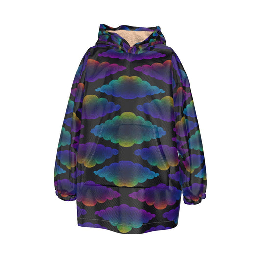 Unisex Kid's Sherpa Fleece Hoodie Blanket