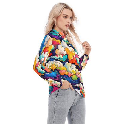 Women's Long Sleeve Blouse With Button Closure