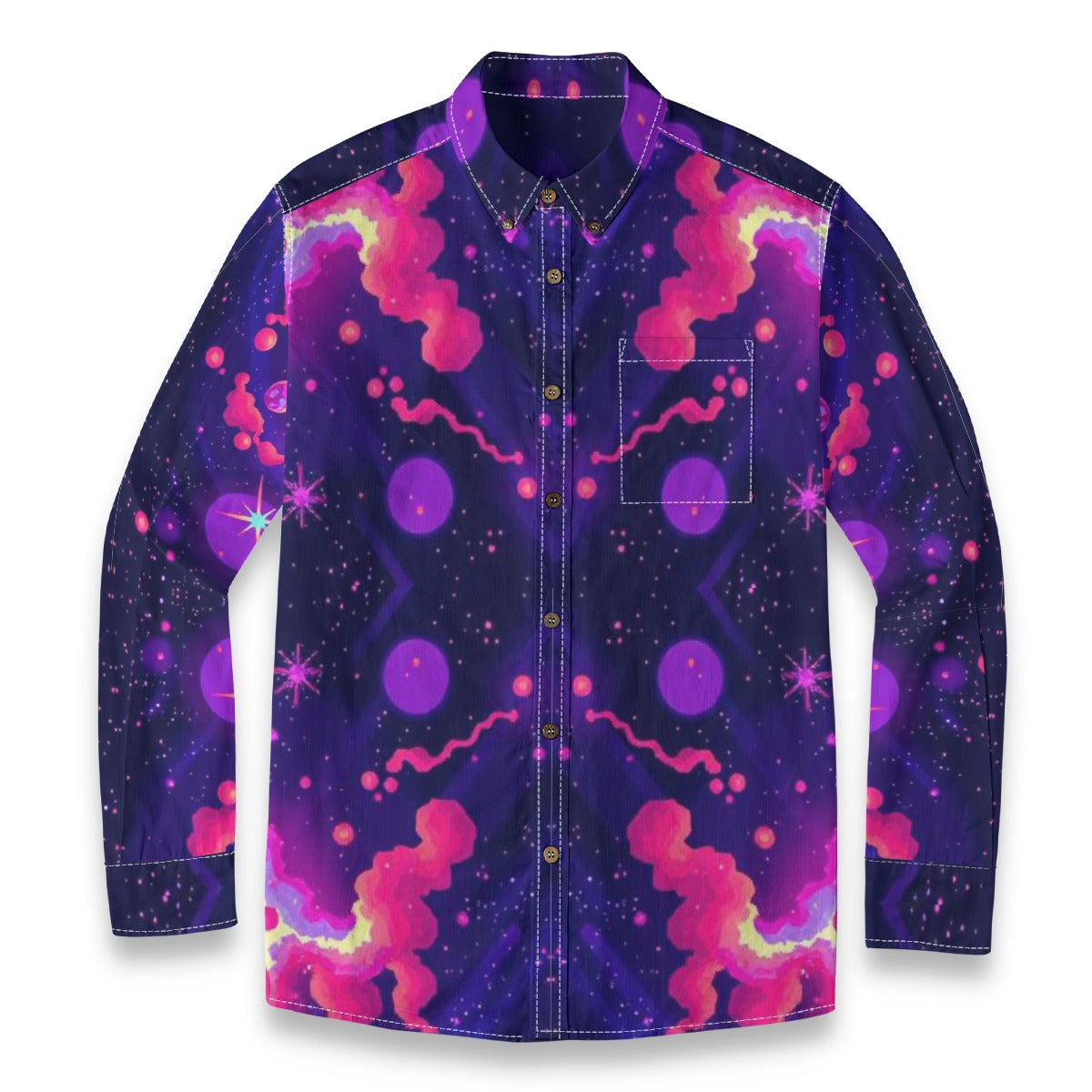 Men's Casual Lapel Long Sleeve Shirt|125GSM Cotton