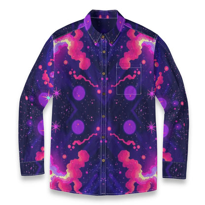Men's Casual Lapel Long Sleeve Shirt|125GSM Cotton