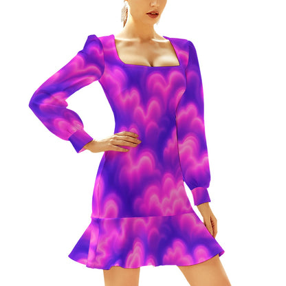 Women's Ruffle Hem Skinny Dress