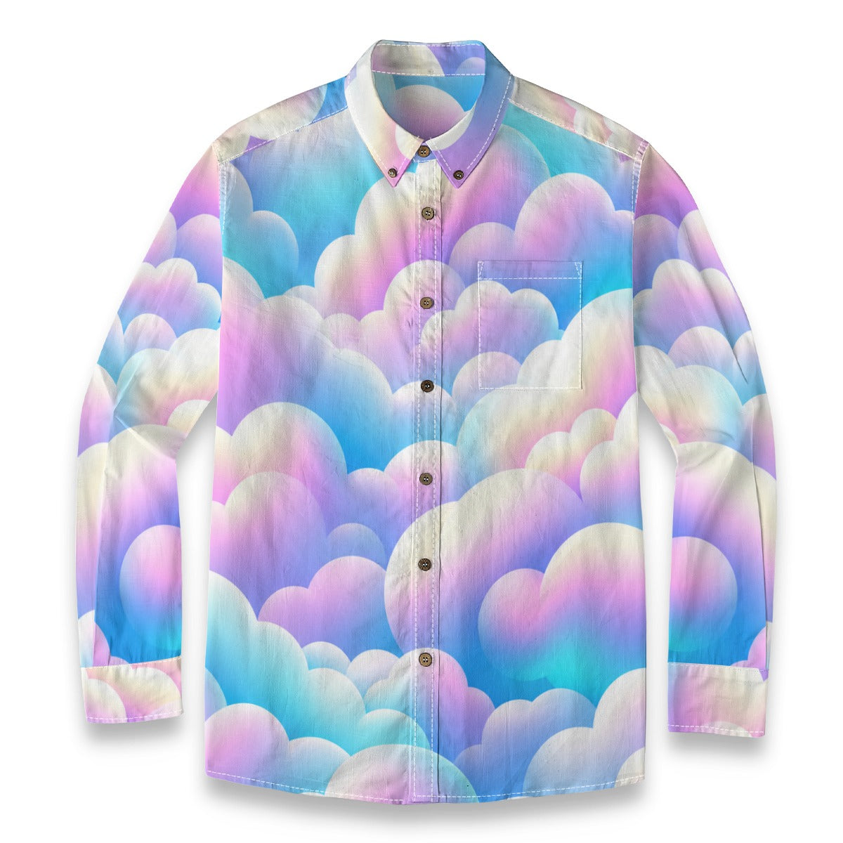 Men's Casual Lapel Long Sleeve Shirt|125GSM Cotton