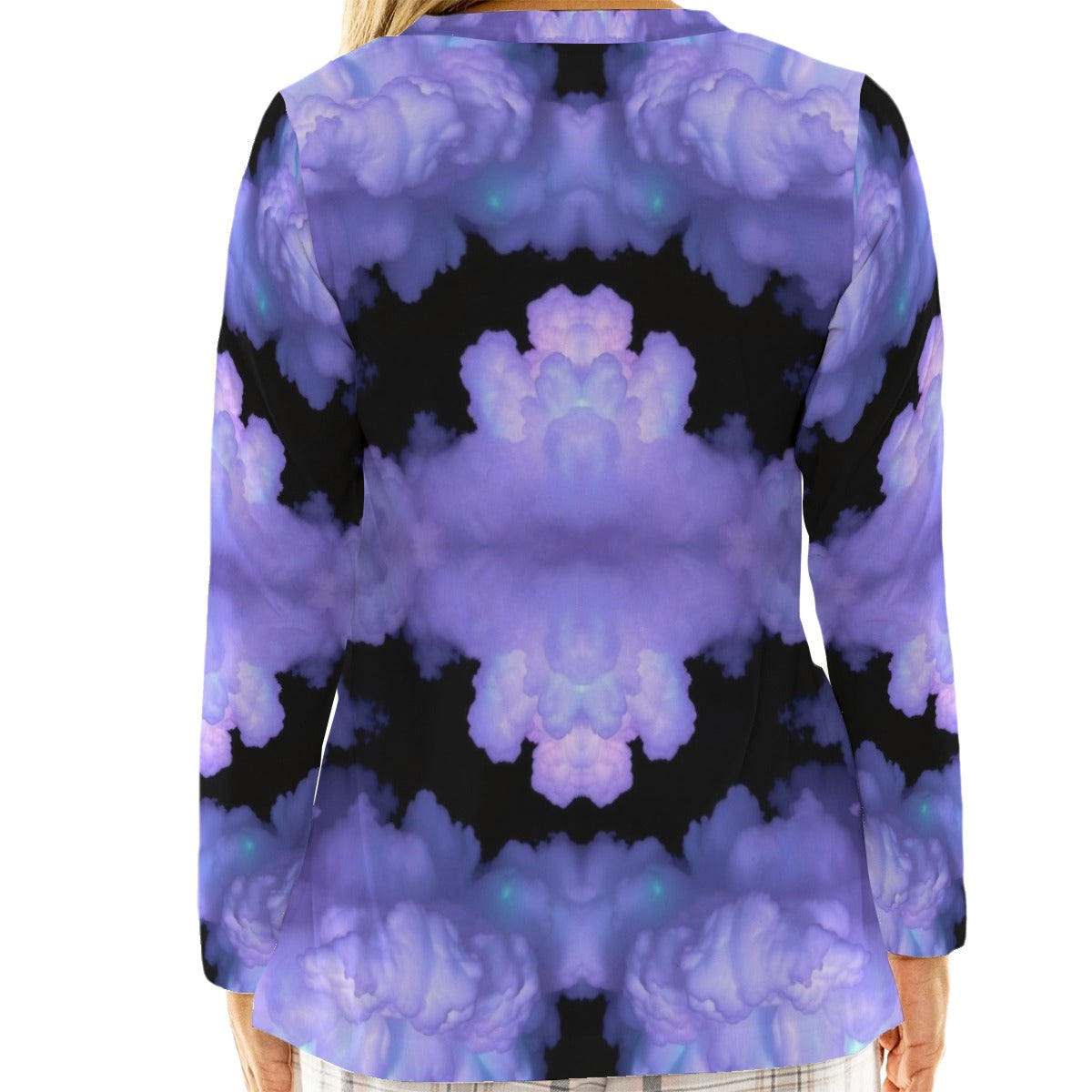 Women's Loose V-Neck T-Shirt With Long Sleeve