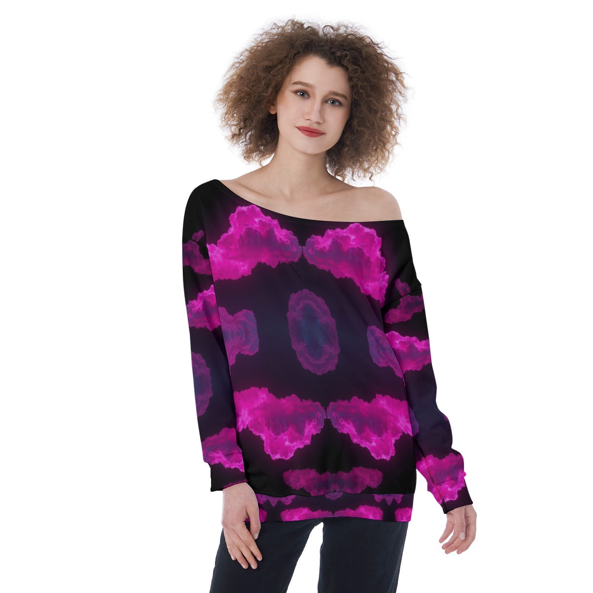Women's Off-Shoulder Sweatshirt