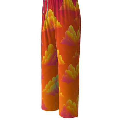 Unisex Knitted Fleece Wide Leg Pants