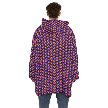 Unisex Sherpa Fleece Hoodie Blanket
