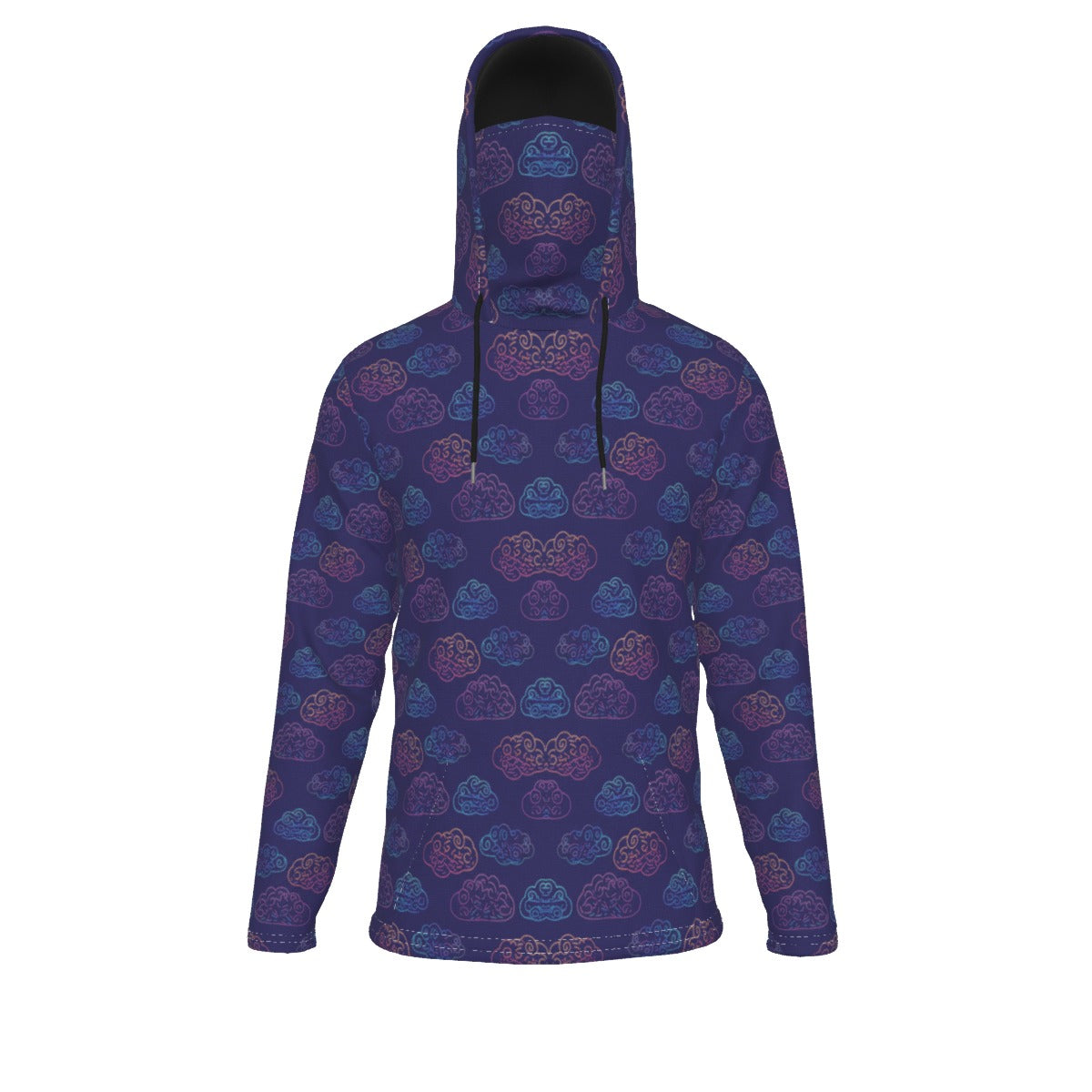 Men's Pullover Hoodie With Mask - view 1
