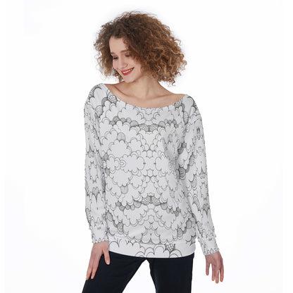 Women's Off-Shoulder Sweatshirt