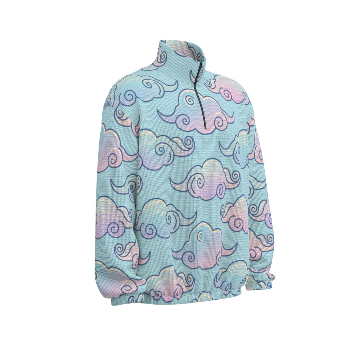 Unisex Turtleneck Zippered Sweatshirt