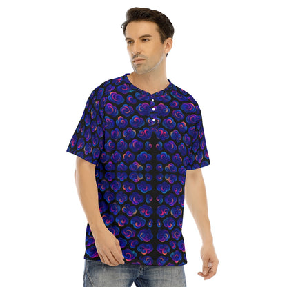 Men's Raglan Sleeve T-shirt With Button Closure