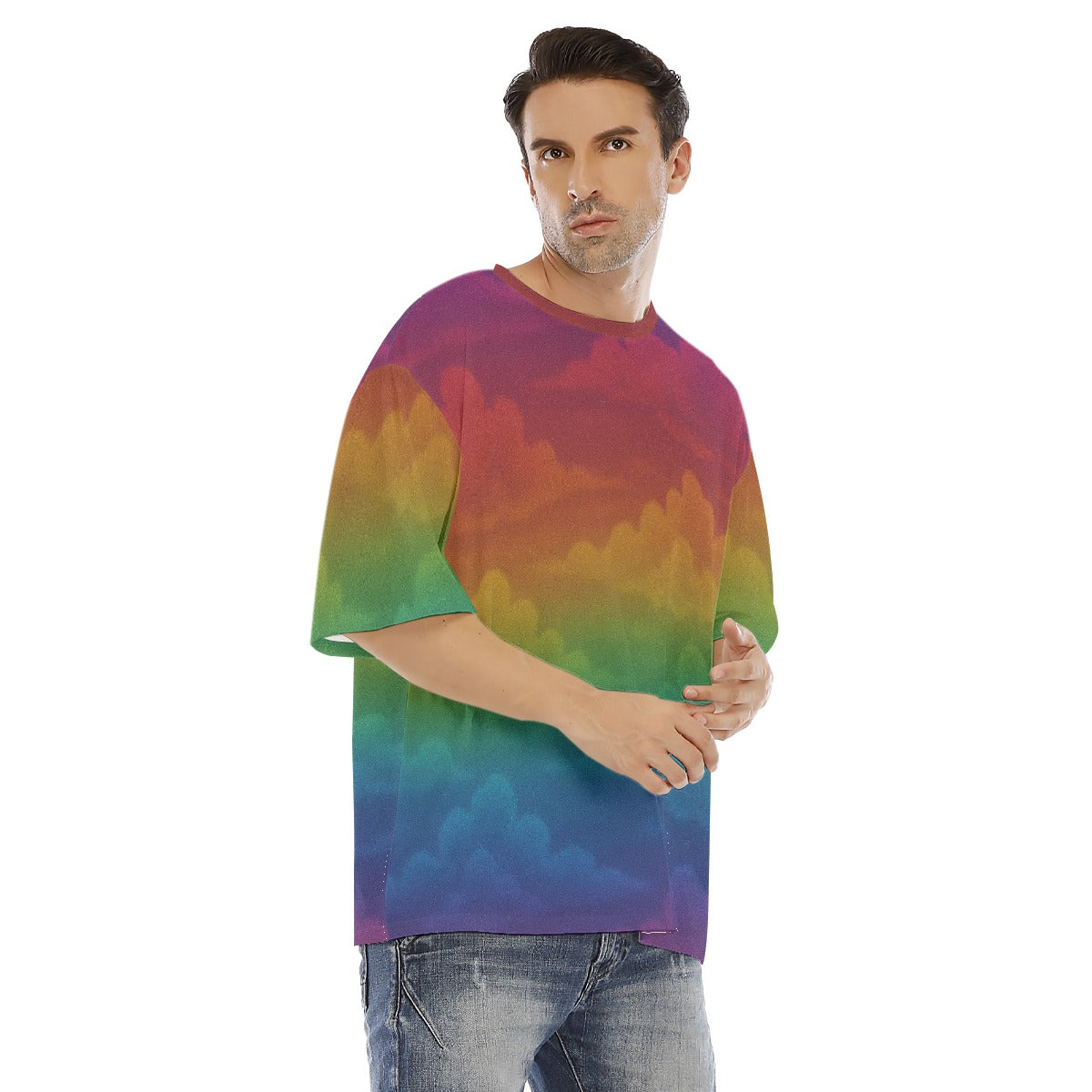 Men's Drop Shoulder T-shirt With Short Sleeve