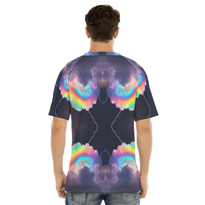 Men's Raglan Sleeve T-shirt With Button Closure