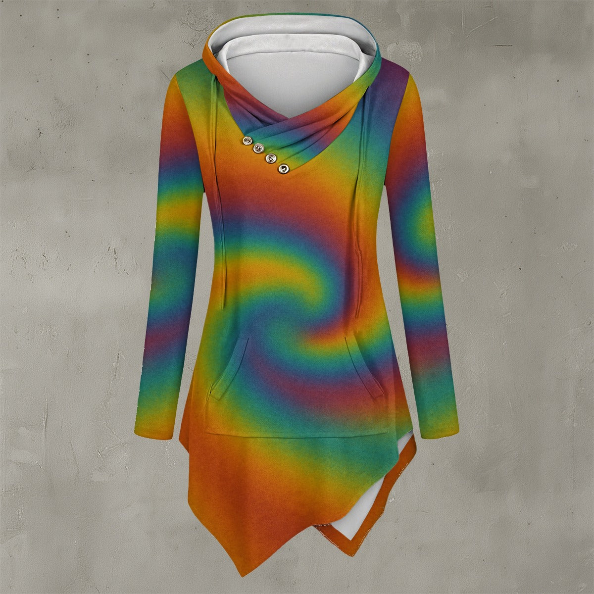 Women's Asymmetric Hem Hoodie