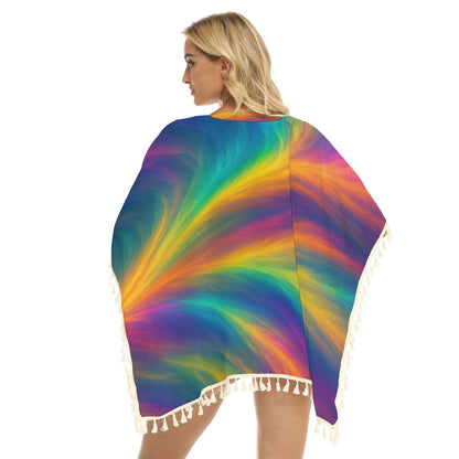 Women's Square Fringed Shawl