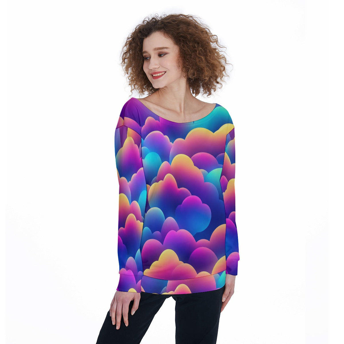 Women's Off-Shoulder Sweatshirt