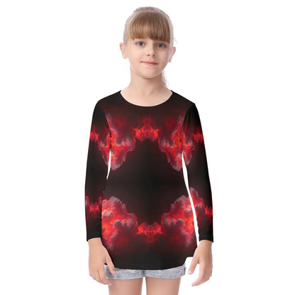 Unisex Kid's Long Sleeve O-neck T-shirt