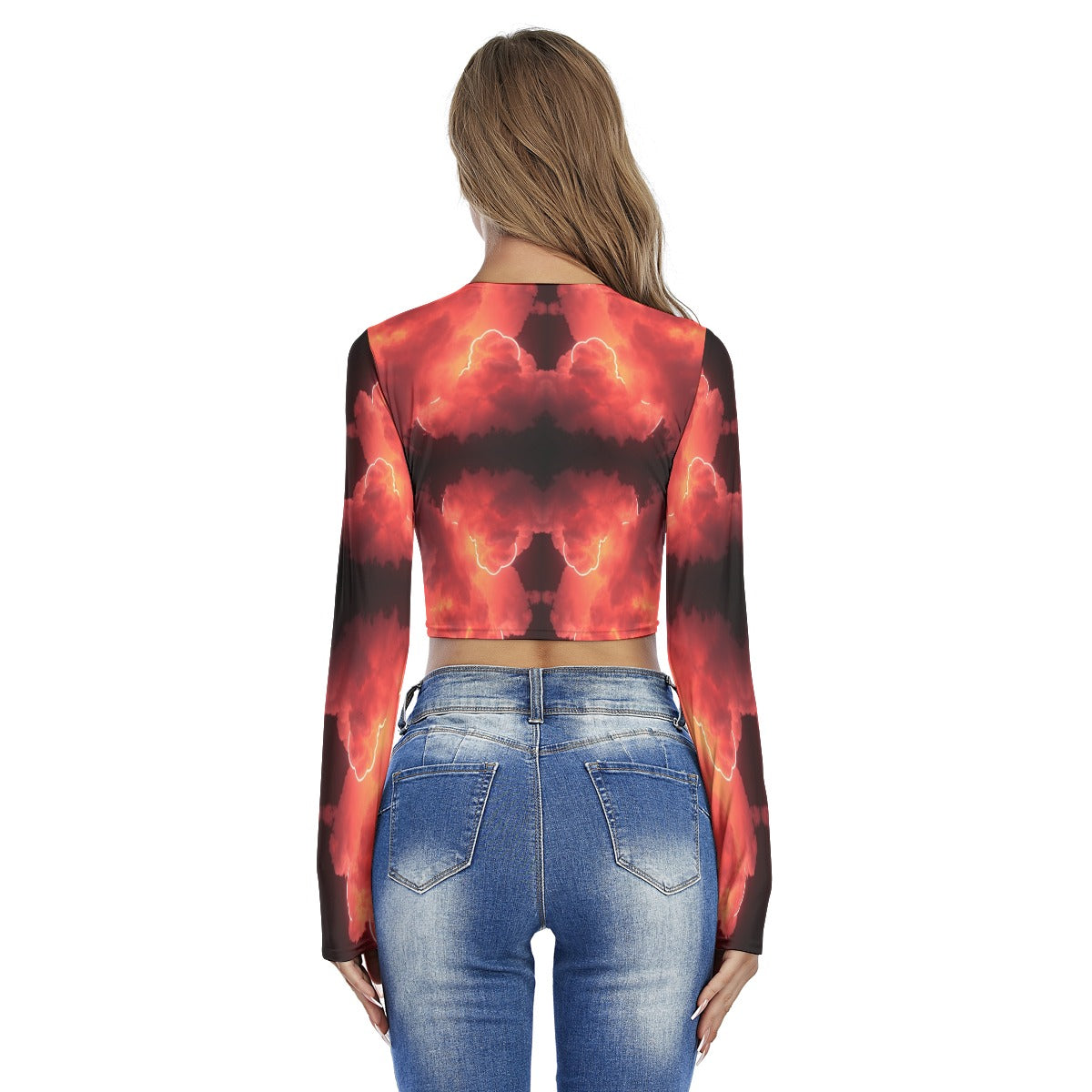 Women's Round Neck Crop Top T-Shirt