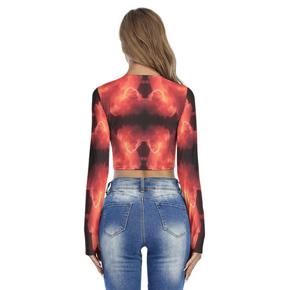 Women's Round Neck Crop Top T-Shirt
