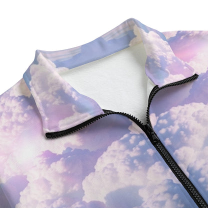 Unisex Stand-up Collar Knitted Fleece Outwear