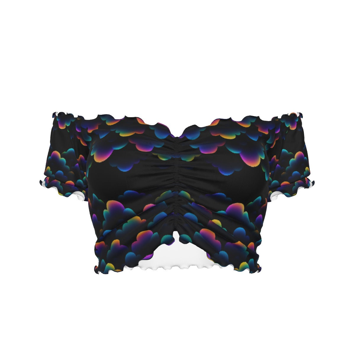 Women's One-shoulder Off-the-navel Short Sleeve T-shirt