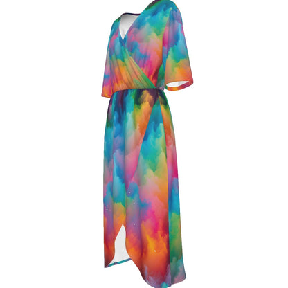 Women's Short Sleeve V-neck Dress