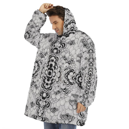 Unisex Sherpa Fleece Hoodie Blanket