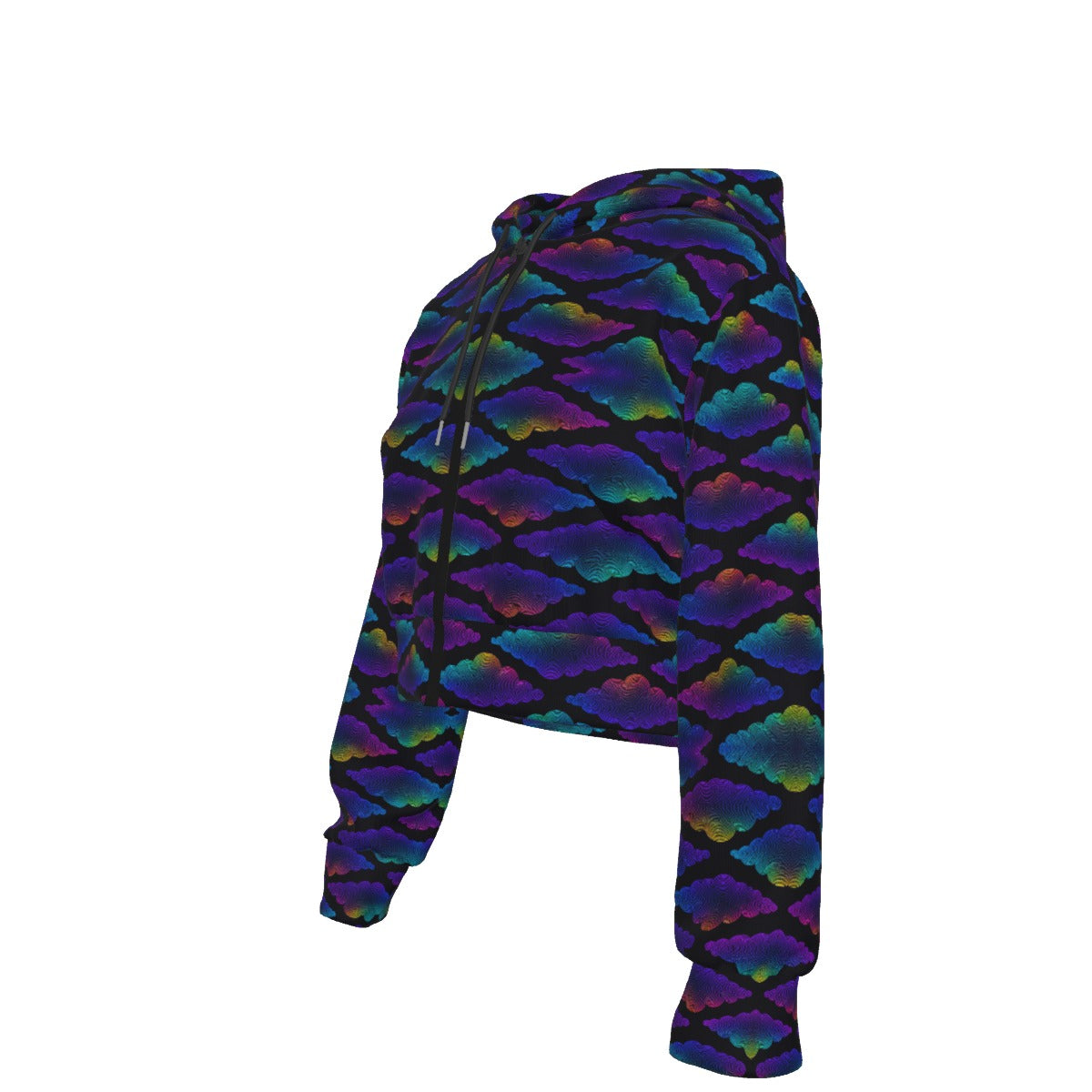 Women's Crop Top Hoodie With Zipper Closure