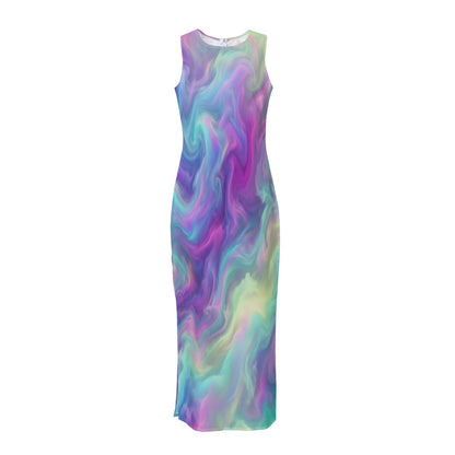Women's Beach Perspective Chiffon Sleeveless Dress