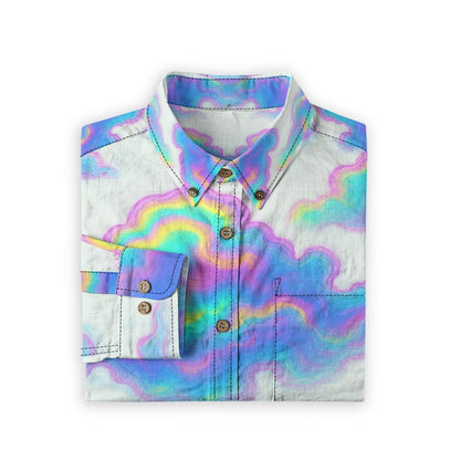 Men's Casual Lapel Long Sleeve Shirt|125GSM Cotton