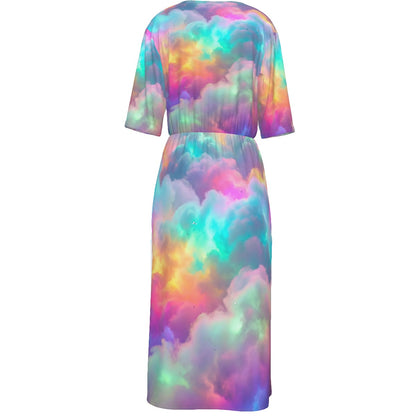 Women's Short Sleeve V-neck Dress
