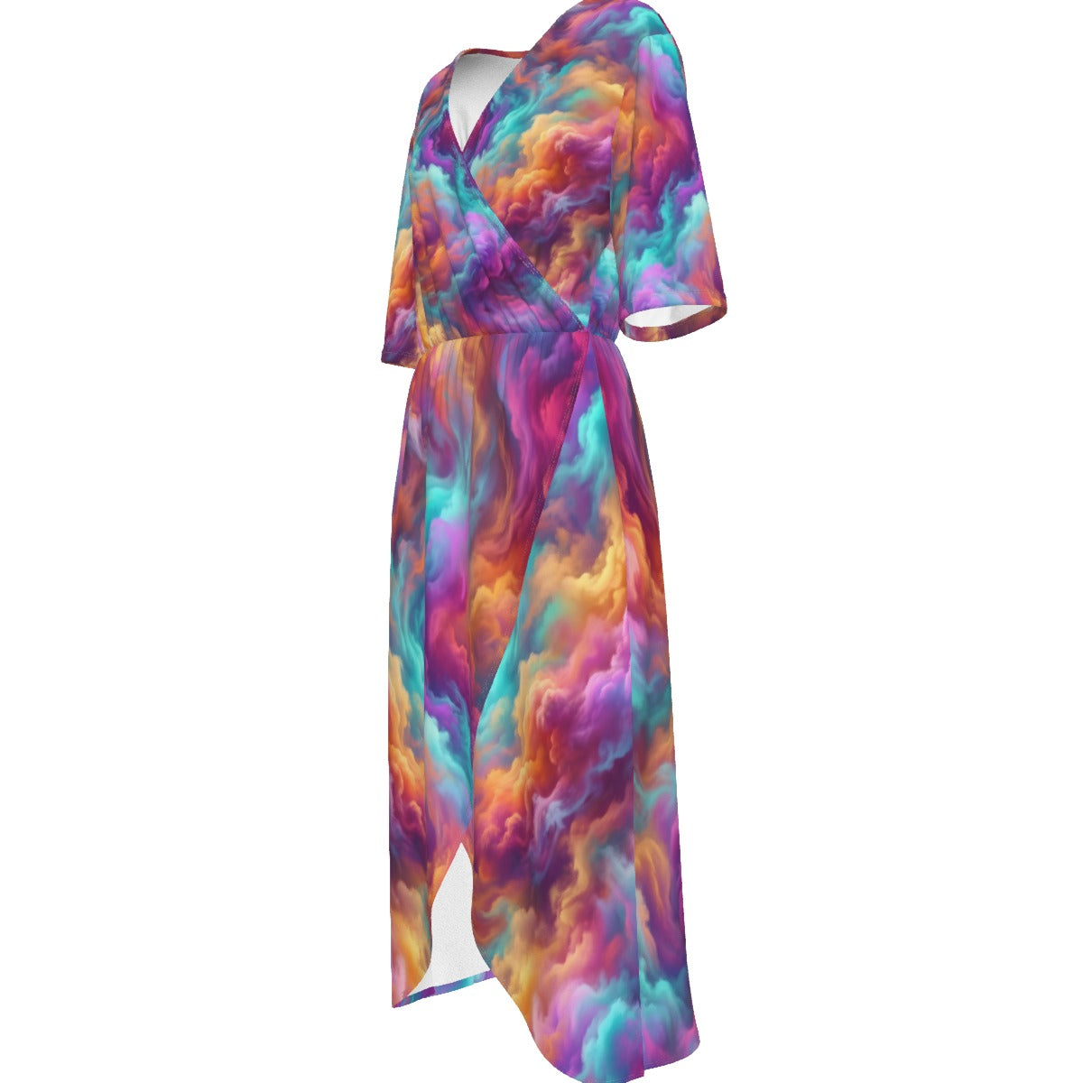 Women's Short Sleeve V-neck Dress