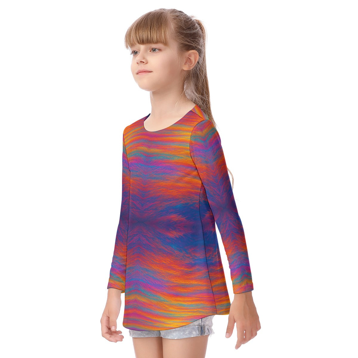 Unisex Kid's Long Sleeve O-neck T-shirt