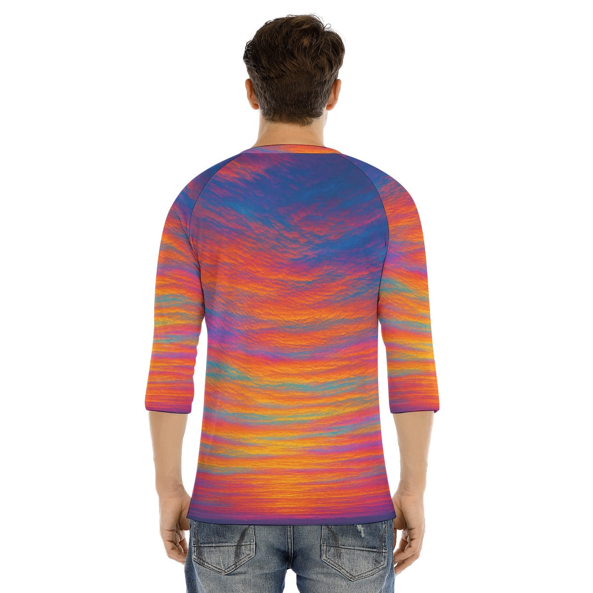 Men's Bracelet Sleeve T-shirt With Button Closure - view 4