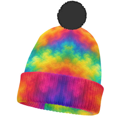 Knitted Hat With Pom-Pom