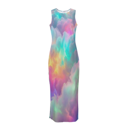 Women's Beach Perspective Chiffon Sleeveless Dress
