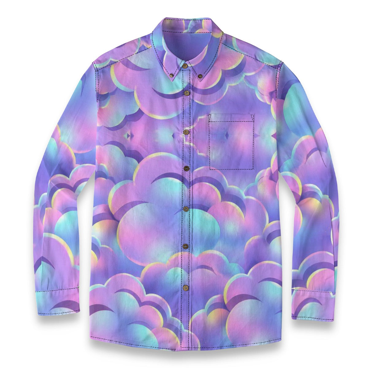 Men's Casual Lapel Long Sleeve Shirt|125GSM Cotton