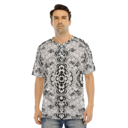Men's Raglan Sleeve T-shirt With Button Closure