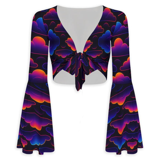 Women's Breathable And Comfortable Top With Bell Sleeve