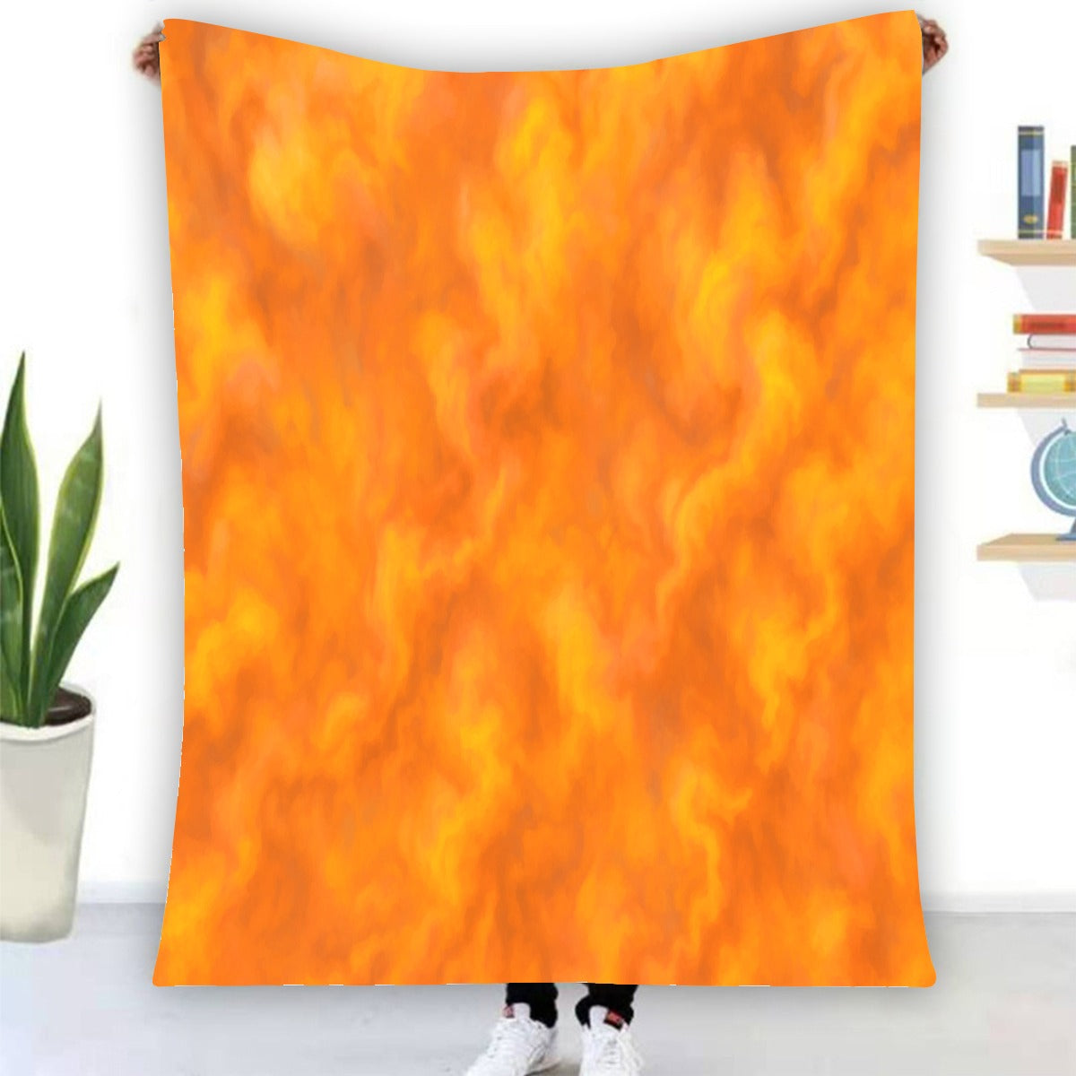 Unisex Single-Side Printing Flannel Blanket