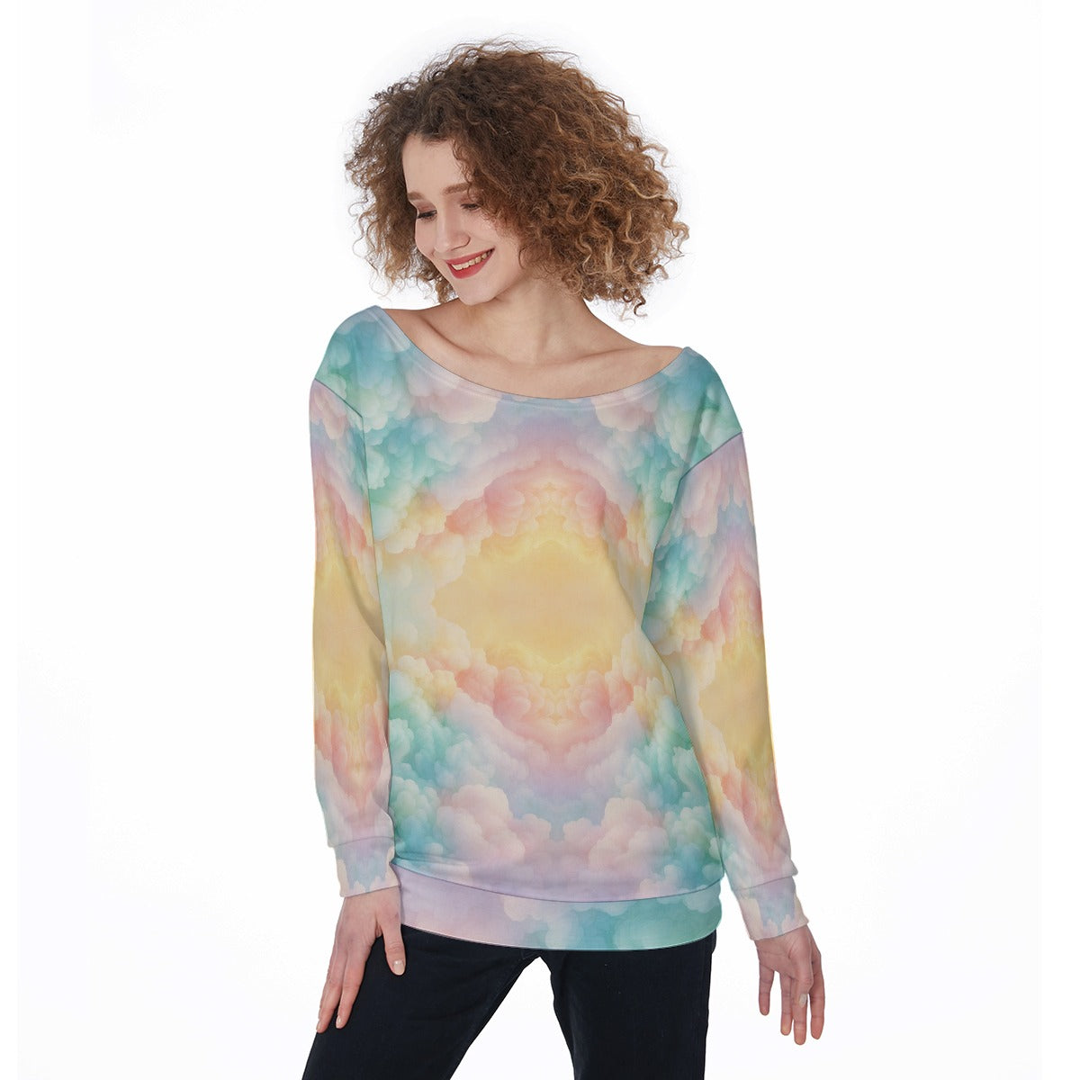 Women's Off-Shoulder Sweatshirt