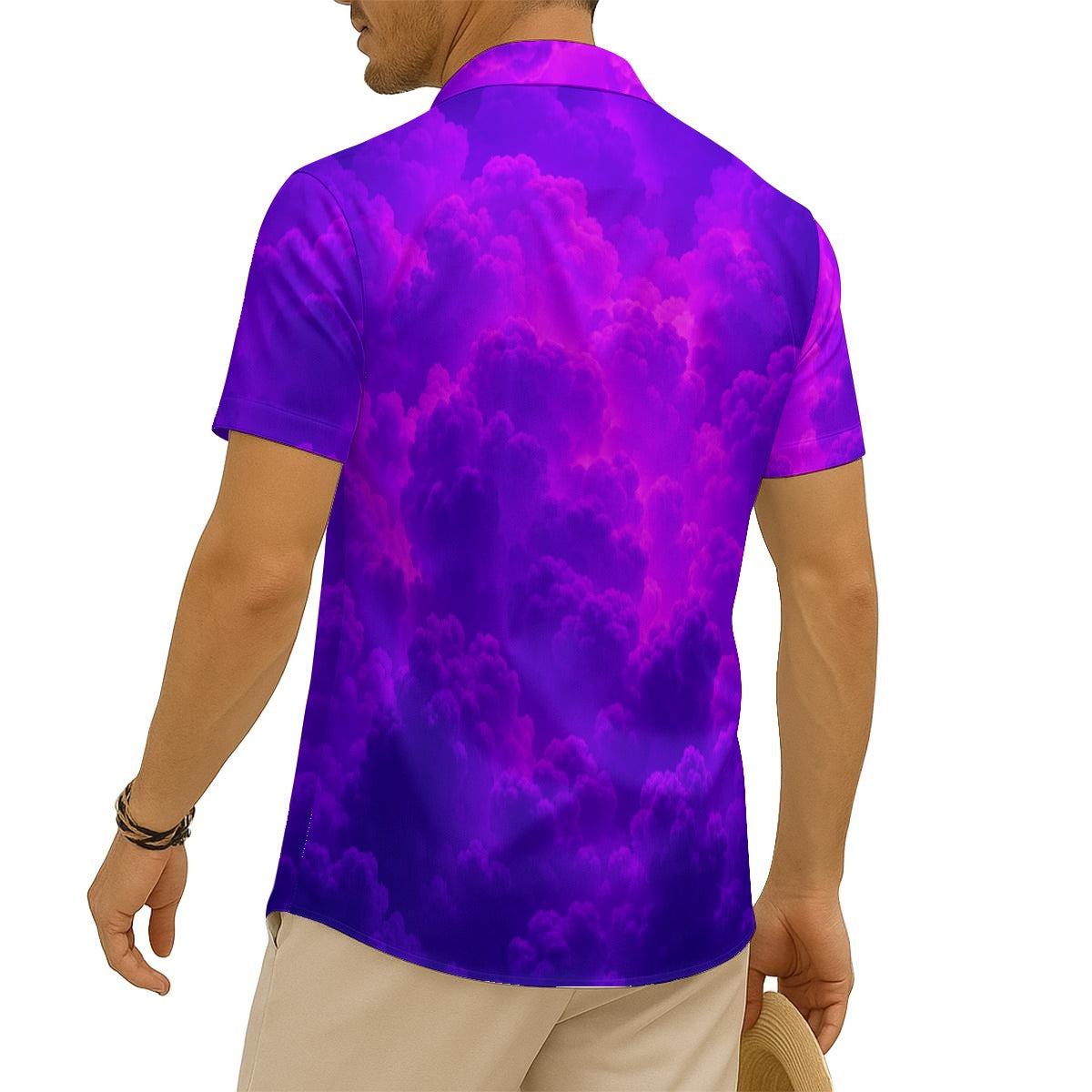 Men's Imitation Silk Short-Sleeved Shirt