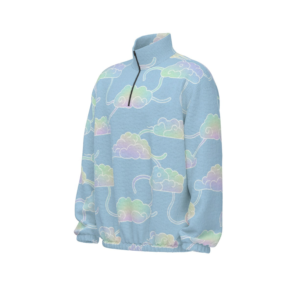 Unisex Turtleneck Zippered Sweatshirt