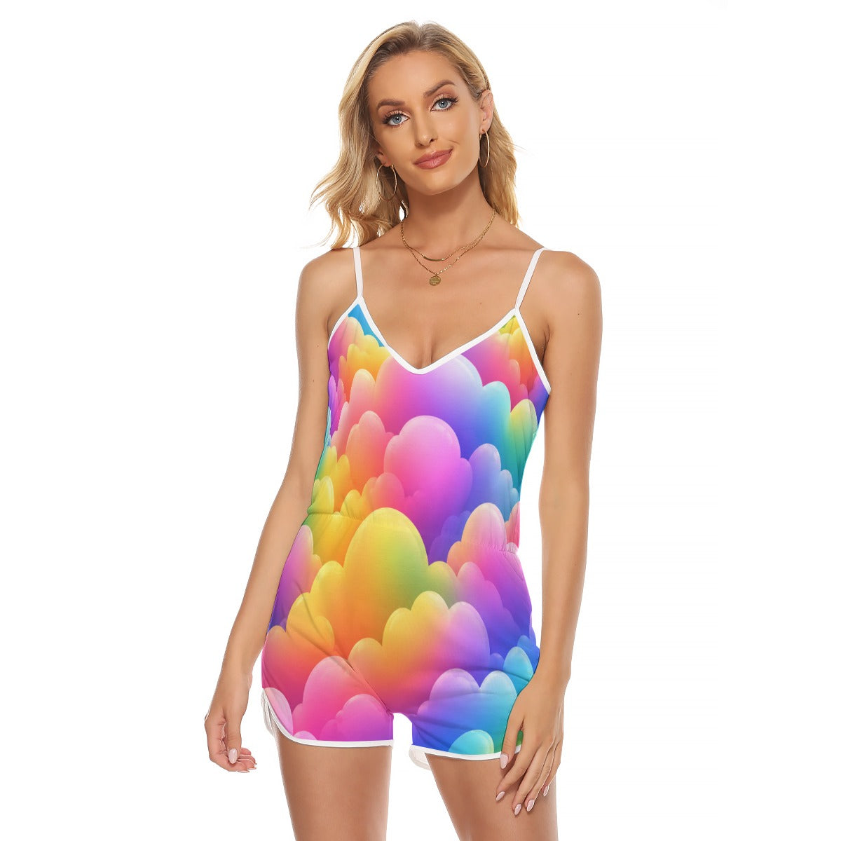 Women's V-neck Cami Romper