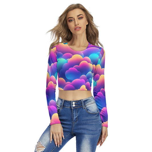 Women's Round Neck Crop Top T-Shirt