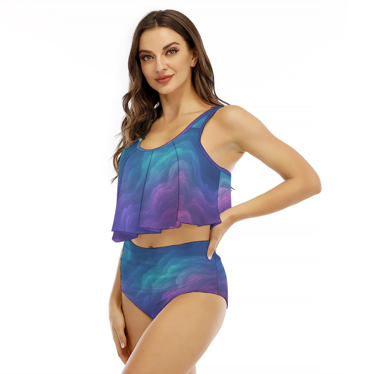 Women's Ruffled Vest Bikini Swimsuit