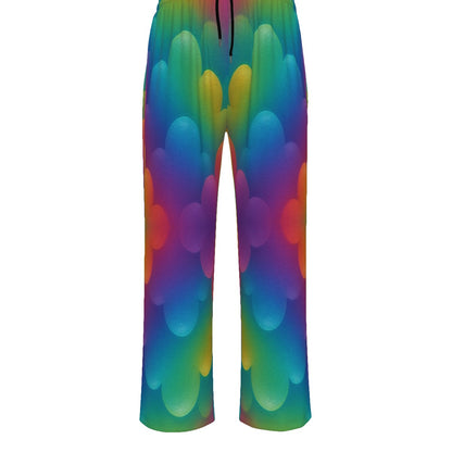 Unisex Knitted Fleece Wide Leg Pants